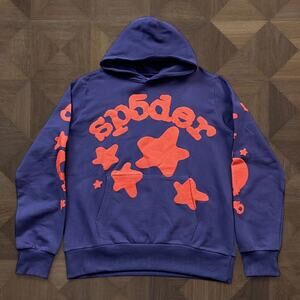 Sp5der Blue Hoodie